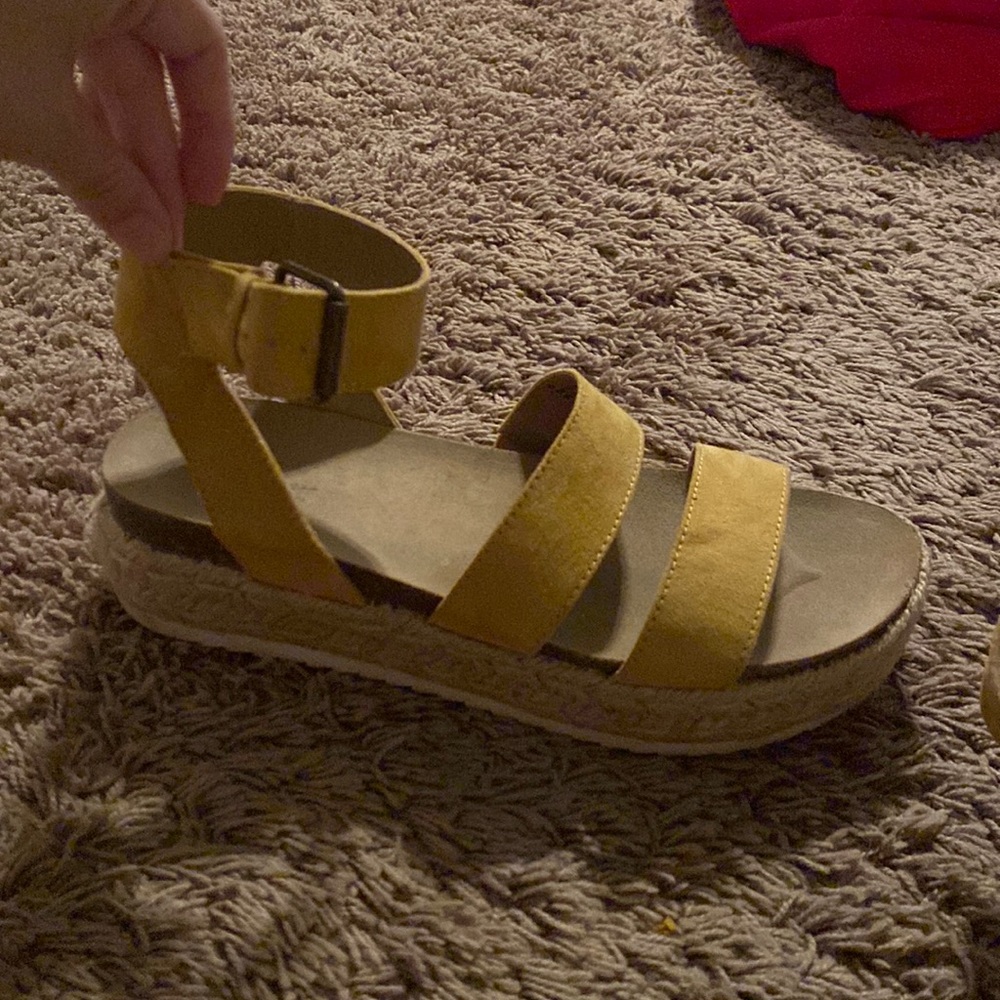 Yellow platform shoes